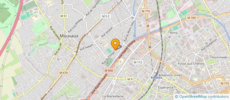 localisation de l'entreprise MADAME VALERIE BOUDREURE à MOUVAUX