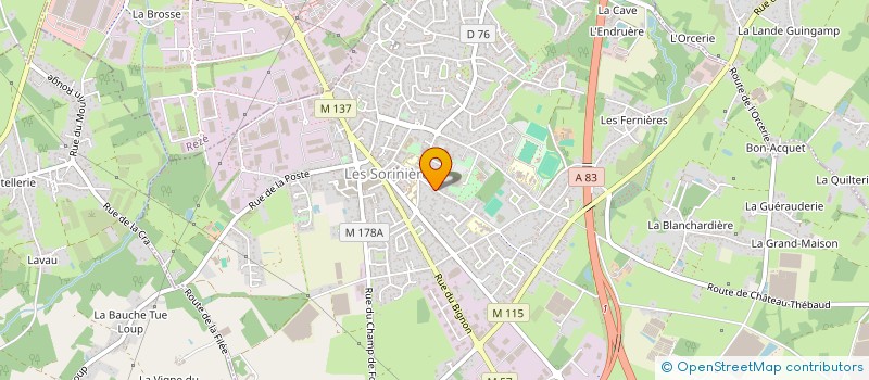 localisation de l'entreprise MADAME VALERIE BOULLE à LES SORINIERES