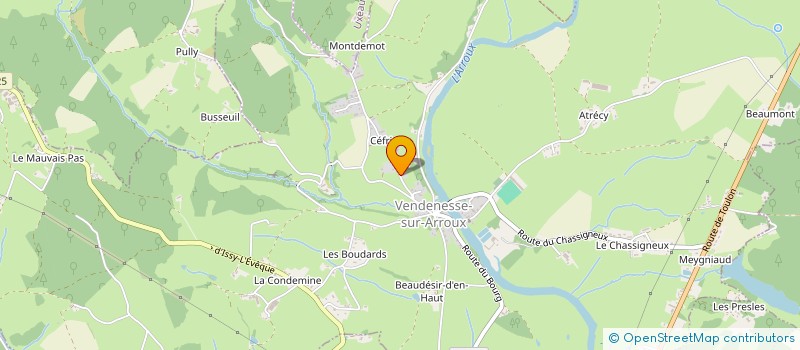 localisation de l'entreprise MADAME VALERIE BOURACHOT  VENDENESSE-SUR-ARROUX