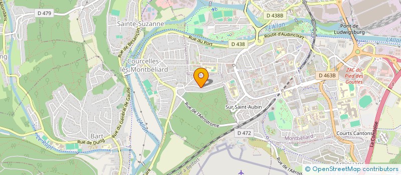 localisation de l'entreprise MADAME VALERIE BOURQUIN à COURCELLES-LES-MONTBELIARD