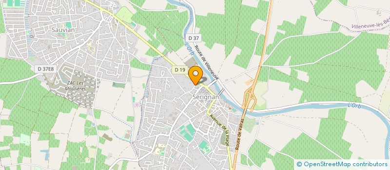 localisation de l'entreprise MADAME VALERIE BRIGITTE PETIT  SERIGNAN