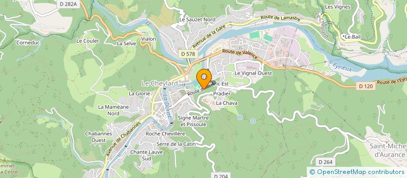 localisation de l'entreprise MADAME VALERIE CADIC  LE CHEYLARD