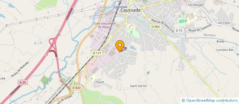 localisation de l'entreprise MADAME VALERIE CALANDRA  CAUSSADE