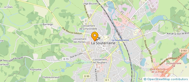 localisation de l'entreprise MADAME VALERIE CARDINAULT à LA SOUTERRAINE