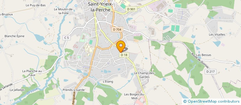 localisation de l'entreprise MADAME VALERIE CARLUT à SAINT-YRIEIX-LA-PERCHE