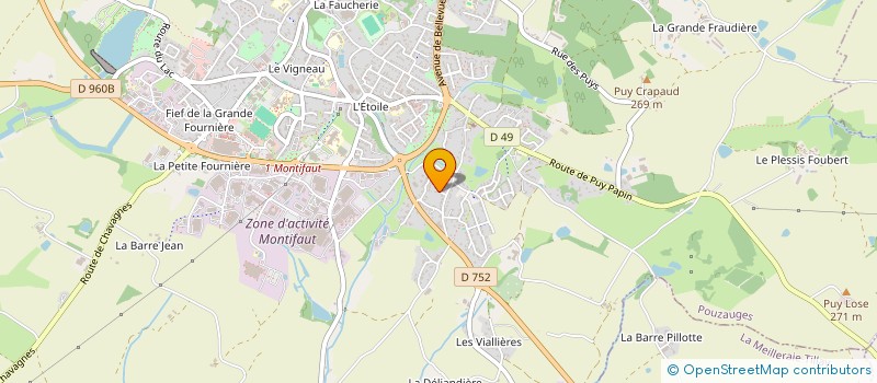 localisation de l'entreprise MADAME VALERIE CHABRIE  POUZAUGES