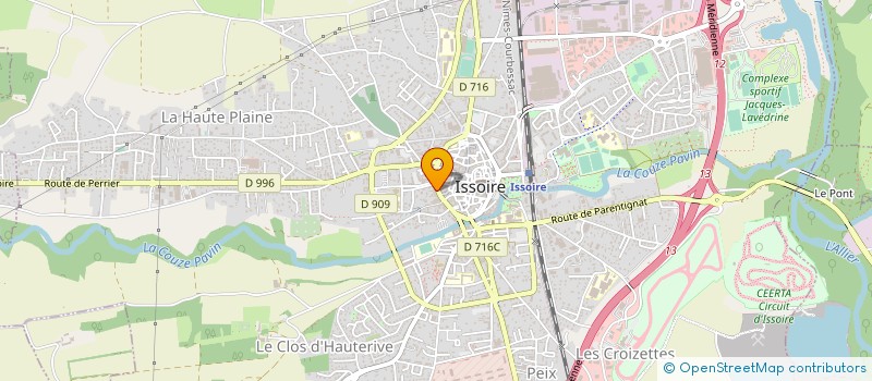 localisation de l'entreprise MADAME VALERIE CHARLAT à ISSOIRE