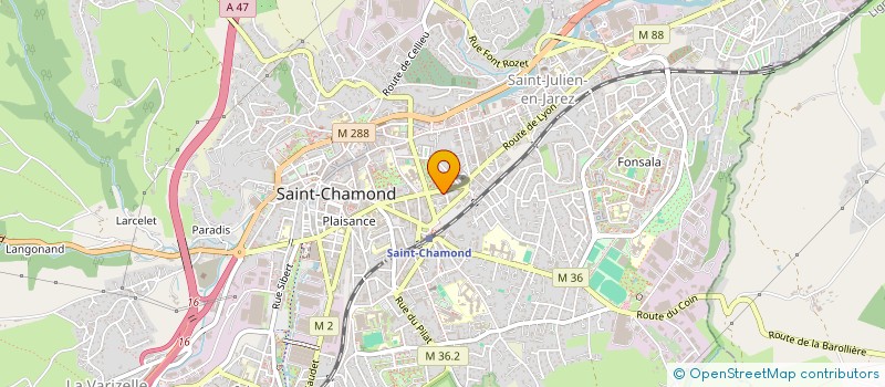 localisation de l'entreprise MADAME VALERIE CHAUDIER à SAINT-CHAMOND