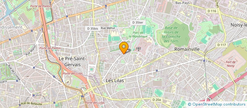 localisation de l'entreprise MADAME VALERIE CHUQUET à LES LILAS