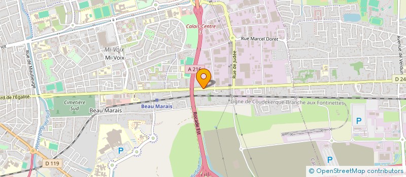 localisation de l'entreprise MADAME VALERIE CODEVELLE  CALAIS