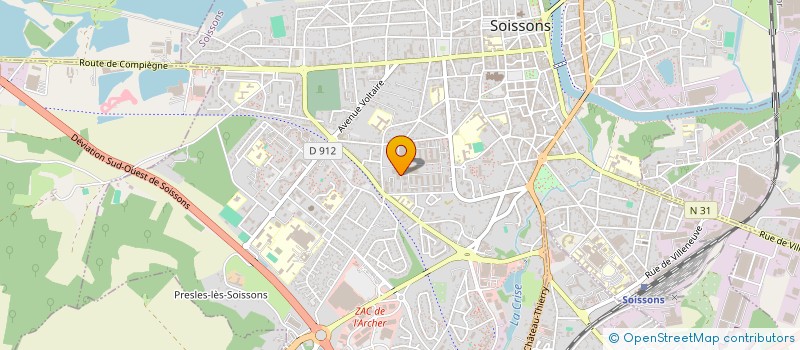 localisation de l'entreprise MADAME VALERIE COURRIER à SOISSONS