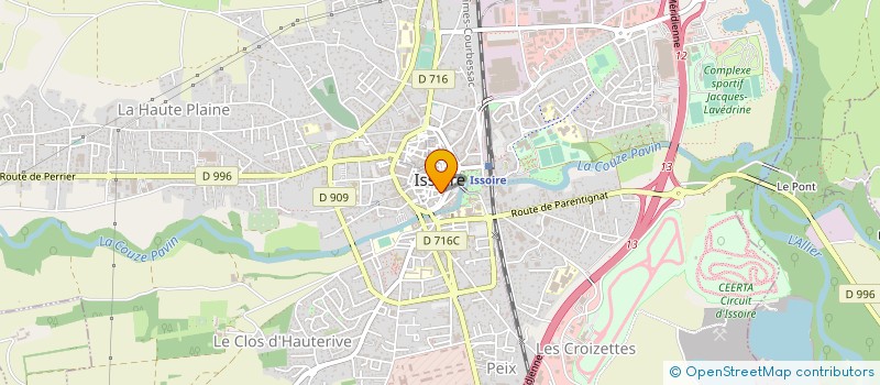 localisation de l'entreprise MADAME VALERIE COUTURE  ISSOIRE