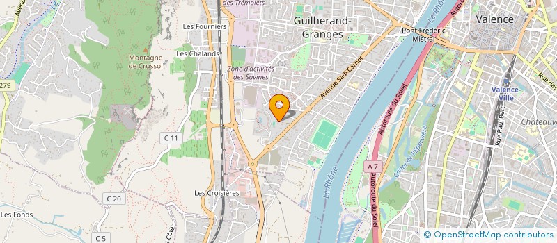 localisation de l'entreprise MADAME VALERIE CROS  GUILHERAND-GRANGES