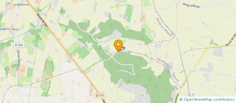 localisation de l'entreprise MADAME VALERIE CROUZET à ETOILE-SUR-RHONE