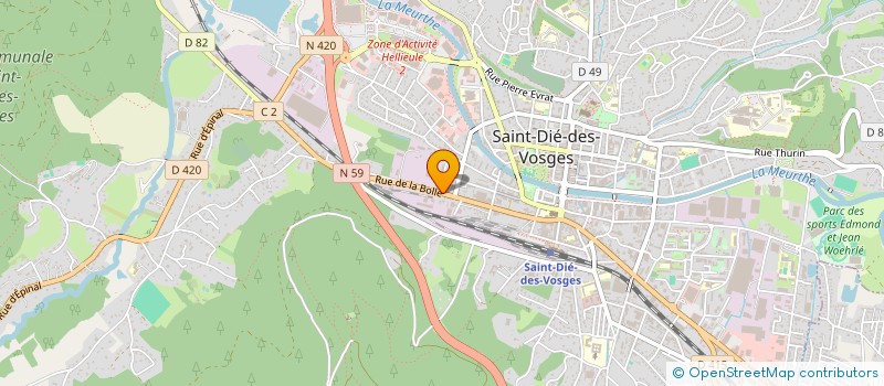 localisation de l'entreprise MADAME VALERIE CUNY à SAINT-DIE-DES-VOSGES