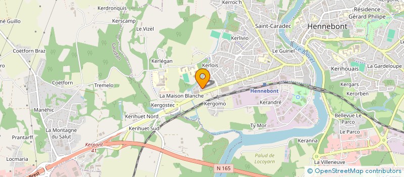 localisation de l'entreprise MADAME VALERIE DANET  HENNEBONT