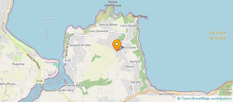 localisation de l'entreprise MADAME VALERIE DARDE  PLESTIN-LES-GREVES