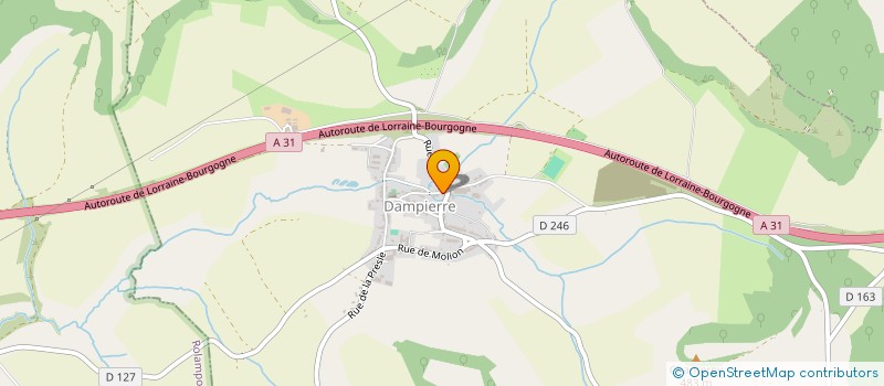 localisation de l'entreprise MADAME VALERIE DE MARCO à DAMPIERRE
