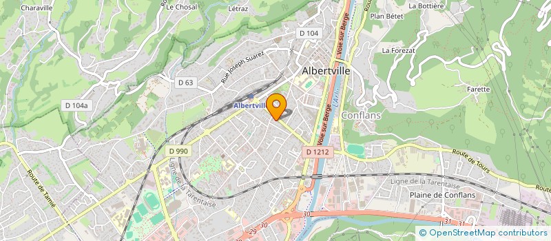 localisation de l'entreprise MADAME VALERIE DECOBECQ  ALBERTVILLE