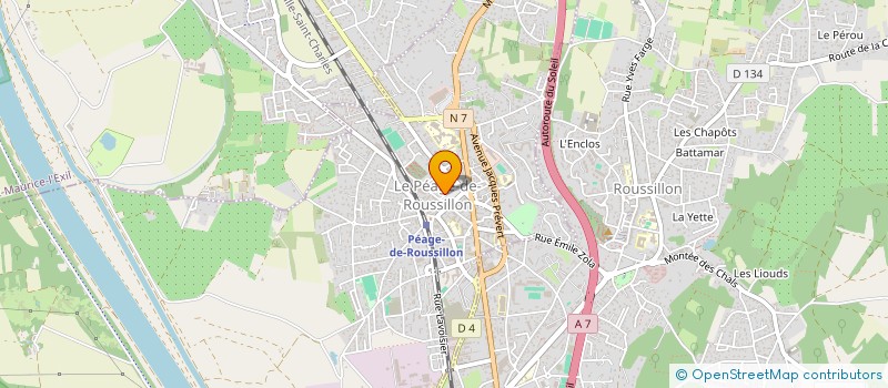 localisation de l'entreprise MADAME VALERIE DECOURT  LE PEAGE-DE-ROUSSILLON