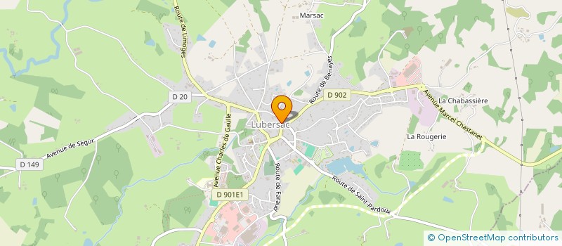 localisation de l'entreprise MADAME VALERIE DELATRE  LUBERSAC