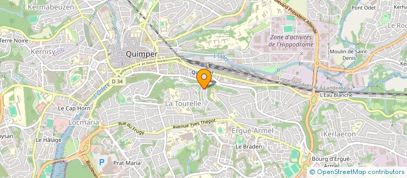 localisation de l'entreprise MADAME VALERIE DENIEL à QUIMPER