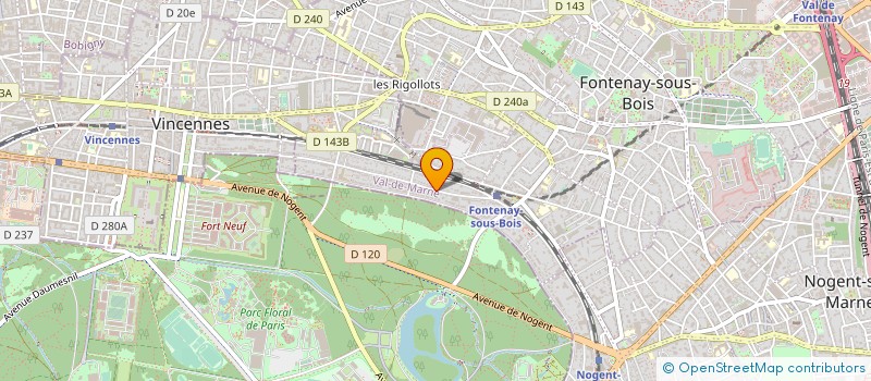 localisation de l'entreprise MADAME VALERIE DERAI à FONTENAY-SOUS-BOIS