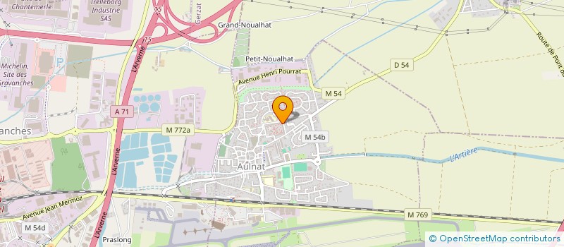 localisation de l'entreprise MADAME VALERIE DESHERAUD  AULNAT