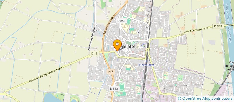 localisation de l'entreprise MADAME VALERIE DI FRANCESCO  PIERRELATTE