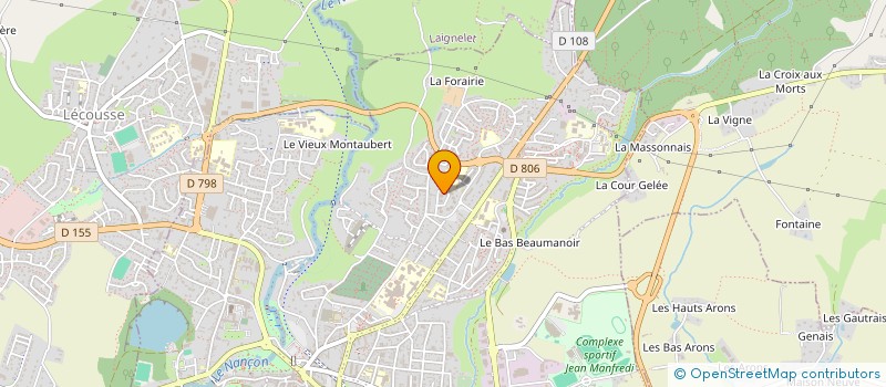 localisation de l'entreprise MADAME VALERIE DOINEL  FOUGERES