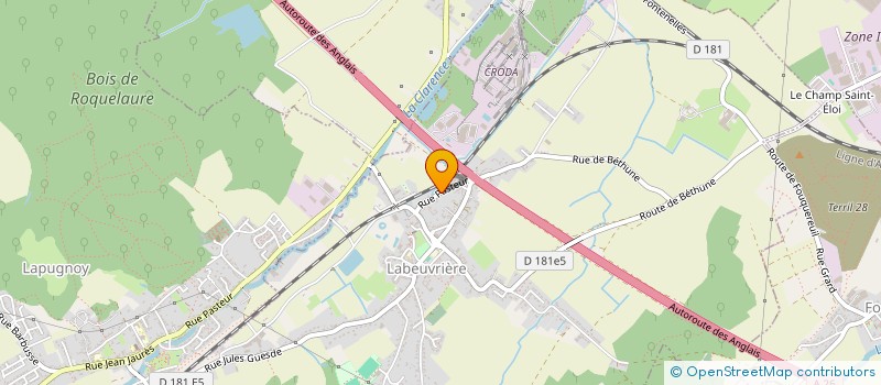 localisation de l'entreprise MADAME VALERIE DUBRULLE à LABEUVRIERE