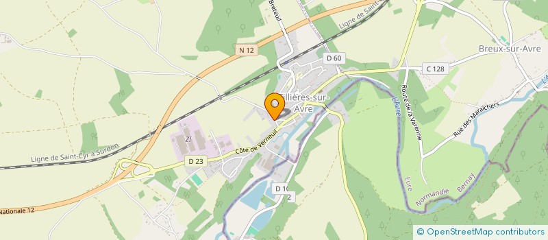 localisation de l'entreprise MADAME VALERIE DUCROCQ  TILLIERES-SUR-AVRE