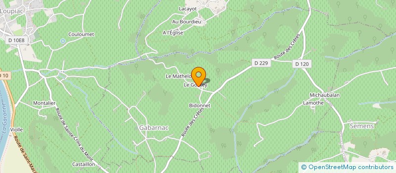 localisation de l'entreprise MADAME VALERIE DUFFOUR  GABARNAC