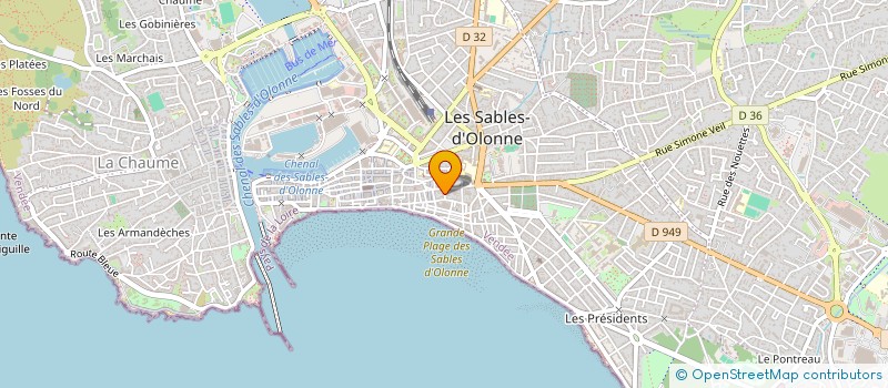 localisation de l'entreprise MADAME VALERIE DUHAYON à LES SABLES D'OLONNE