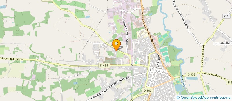 localisation de l'entreprise MADAME VALERIE DUROT  FLEURANCE