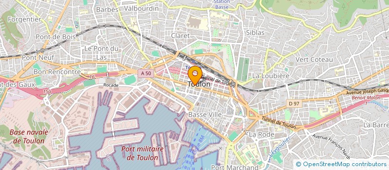 localisation de l'entreprise MADAME VALERIE ELLUIN  TOULON