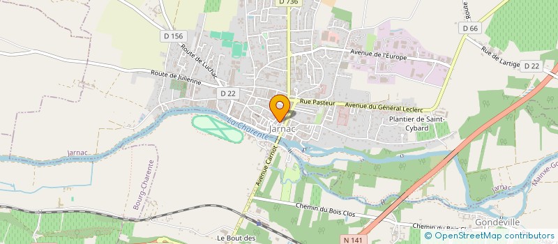 localisation de l'entreprise MADAME VALERIE FORGEARD à JARNAC