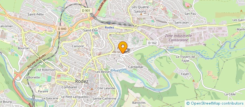 localisation de l'entreprise MADAME VALERIE FRAZAO à RODEZ