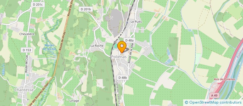 localisation de l'entreprise MADAME VALERIE FUGIER  POLIENAS