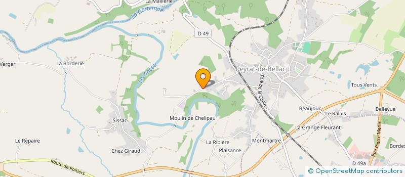 localisation de l'entreprise MADAME VALERIE FUMOLEAU à PEYRAT-DE-BELLAC