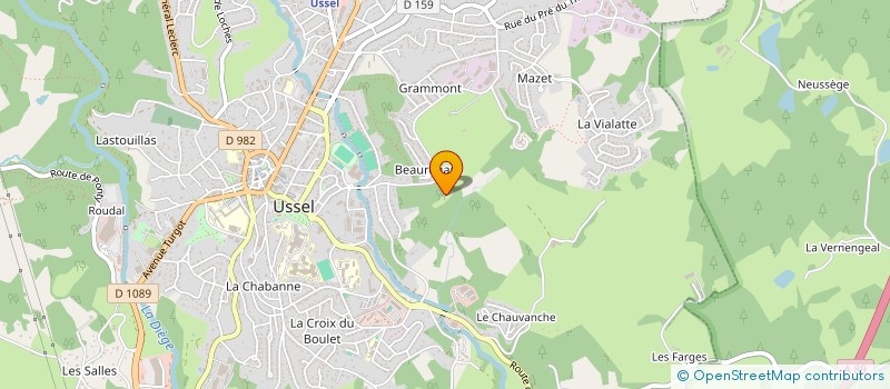 localisation de l'entreprise MADAME VALERIE GAIDY à USSEL