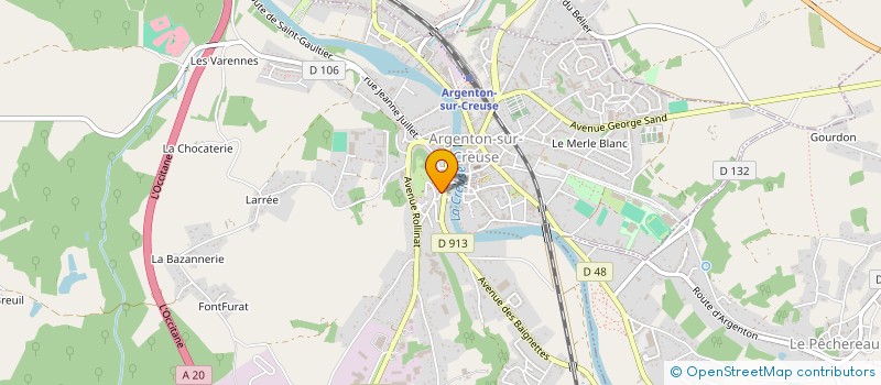 localisation de l'entreprise MADAME VALERIE GANTEILLE à ARGENTON-SUR-CREUSE