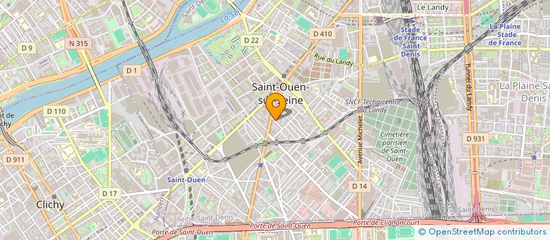 localisation de l'entreprise MADAME VALERIE GAUCHE  SAINT-OUEN-SUR-SEINE