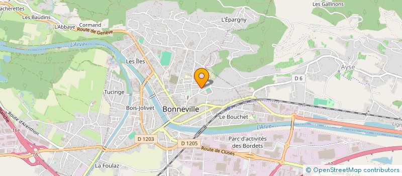 localisation de l'entreprise MADAME VALERIE GAUDERON  BONNEVILLE