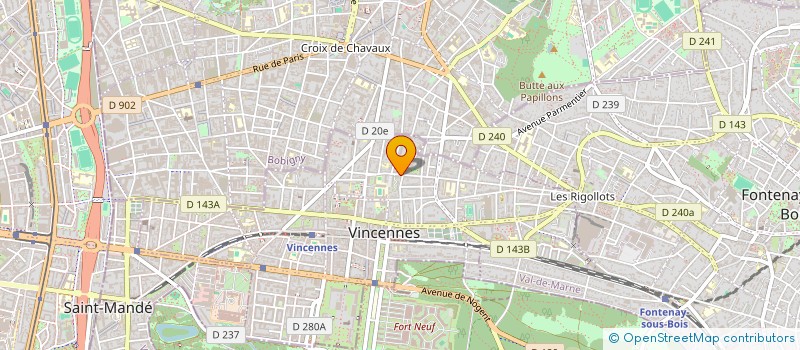 localisation de l'entreprise MADAME VALERIE GAUTIER à VINCENNES