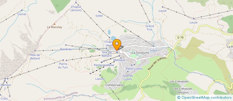 localisation de l'entreprise MADAME VALERIE GIBERT  FONTCOUVERTE-LA TOUSSUIRE