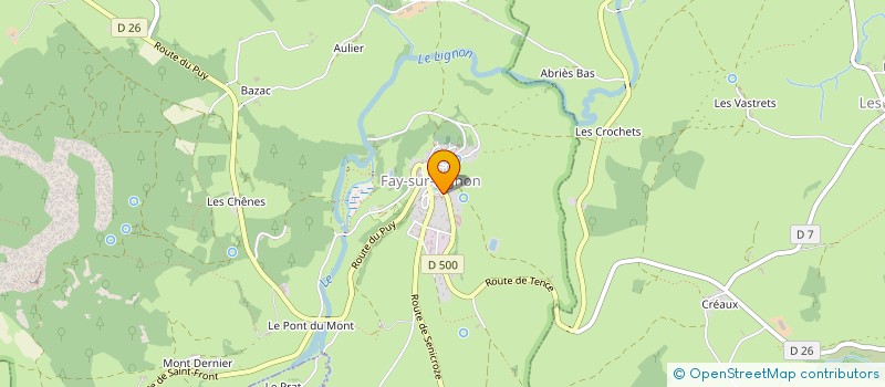 localisation de l'entreprise MADAME VALERIE GIRODET  FAY-SUR-LIGNON