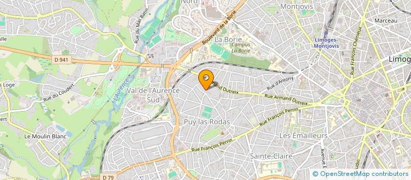 localisation de l'entreprise MADAME VALERIE GRANDET à LIMOGES