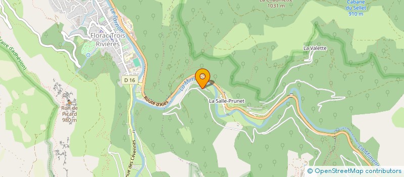 localisation de l'entreprise MADAME VALERIE GRASSET  FLORAC TROIS RIVIERES