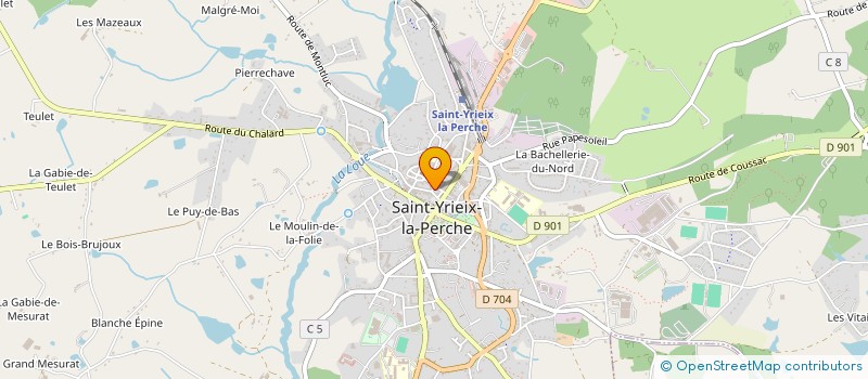 localisation de l'entreprise MADAME VALERIE GRELOU à SAINT-YRIEIX-LA-PERCHE